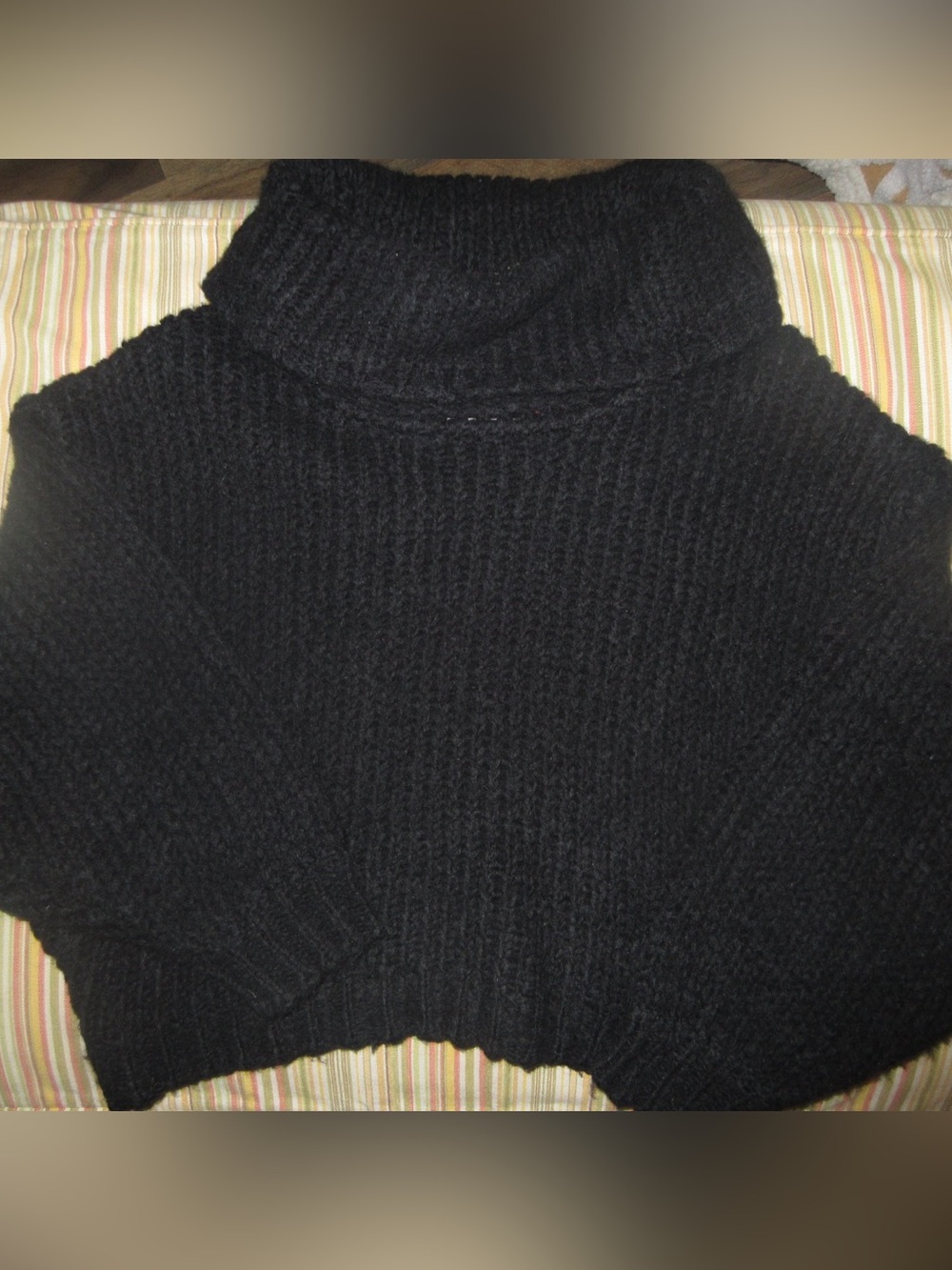 Black cowl/funnel neck sweater